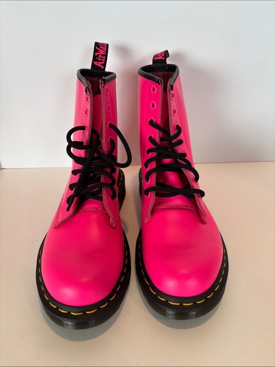 Dr. Martens Shoes - Dr Martens Hot Pink Boots Lace-Up Size 7